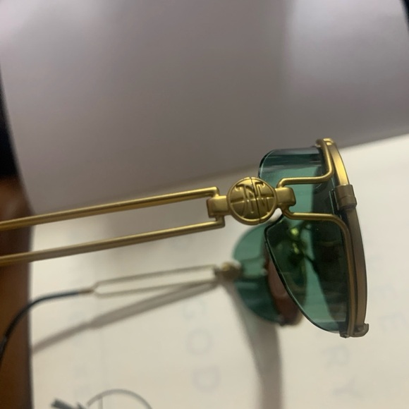 Jean Paul Gaultier Gold and Brown and Green Rare Vintage 90’s Sunglasses - Picture 12 of 16